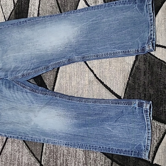 BKE RYAN SHORT BACK EMBROIDERED DOUBLE POCKETS STRAIGHT LEG DENIM JEAN - Picture 9 of 16